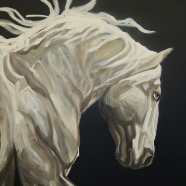 Peinture intitulée "GOLDEN FRISIAN" par Nathalie Letulle, Œuvre d'art originale, Acrylique