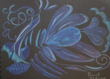 Dessin intitulée "belle fleur" par Pascal, Œuvre d'art originale