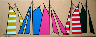 Peinture intitulée "Voiles" par Nyls  Eliot, Œuvre d'art originale, Acrylique