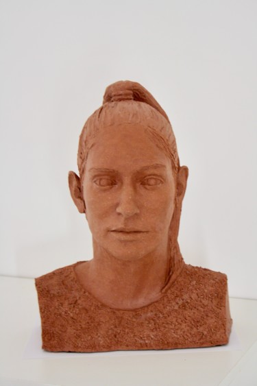 Sculpture intitulée "Marie.jpg" par Denis Thebaudeau, Œuvre d'art originale, Terre cuite