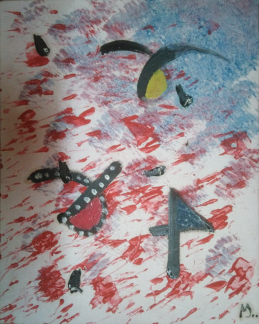 Painting titled "1, 2, 3, 4..." by Wallace, Original Artwork, Oil