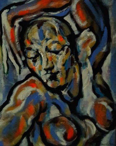 Peinture intitulée "" La Douleur du tem…" par Sam Keusseyan, Œuvre d'art originale, Acrylique