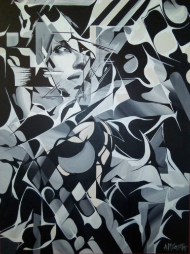 Pintura titulada "Geometrical vision" por Mircea Augustin Cozma, Obra de arte original, Acrílico