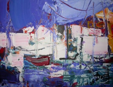 绘画 标题为“Patmos (Grèce)” 由Jacques Donneaud, 原创艺术品, 丙烯