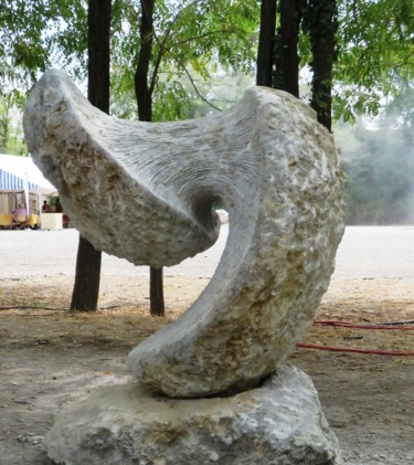 Sculpture intitulée "Attraction" par Gilbert Frizon, Œuvre d'art originale, Pierre