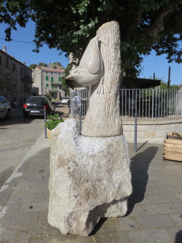 Sculpture intitulée "Sitelle." par Gilbert Frizon, Œuvre d'art originale, Pierre