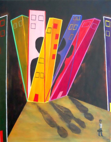 Schilderij getiteld "ahead-of-the-pack" door David Callahan, Origineel Kunstwerk, Acryl