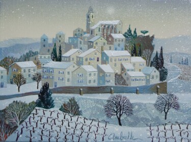 Hiver provençal Peinture intitulée "Hiver provençal" par Bernard Ambielle, Œuvre d'art originale