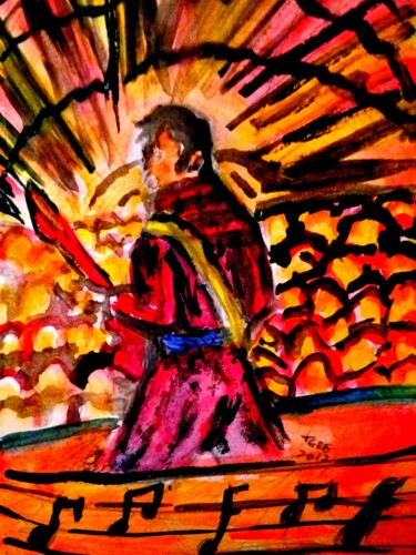 Peinture intitulée "###t€r€###*fa'ata'i…" par Teretoma Tapi, Œuvre d'art originale