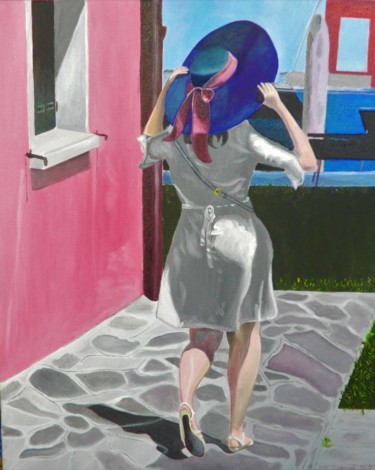Peinture intitulée "Chapeau sur Burano" par Jean François Consoli (Lejef), Œuvre d'art originale, Acrylique