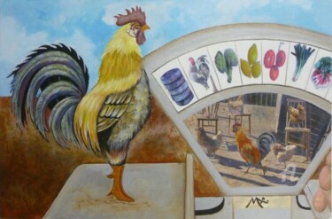 Peinture intitulée "Le coquet" par Marina Argentini, Œuvre d'art originale, Acrylique