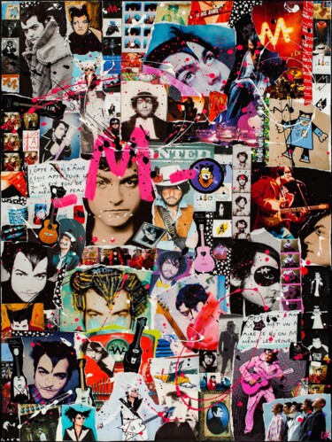 Collages intitulée "M" par Clipart Studio, Œuvre d'art originale, Collages