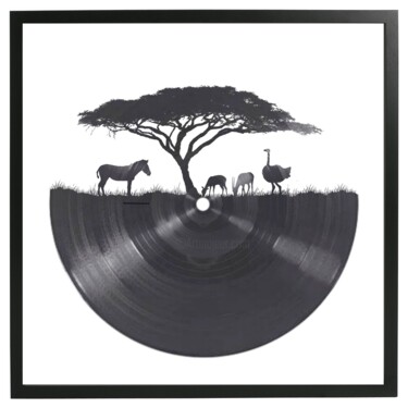 雕塑 标题为“SAVANNAH ON DISC” 由Olivier De Tullasky, 原创艺术品, 塑料