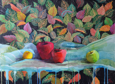 Still life with apples 绘画 标题为“Still life with app…” 由Zhanna Kondratenko, 原创艺术品, 丙烯