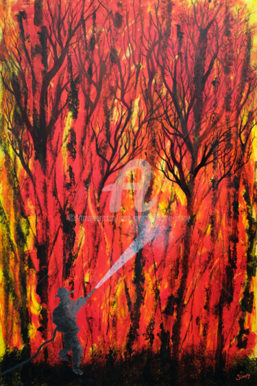 Peinture intitulée "LA FORÊT" par Jean-Marc Philippe (Jimpy), Œuvre d'art originale, Acrylique
