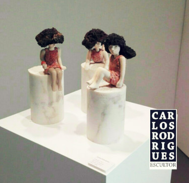 Escultura intitulada "AS 3 MARIAS" por Carlos Rodrigues, Obras de arte originais, Pedra