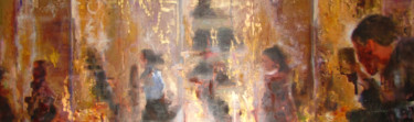 Painting titled "Kids & Cameraman in…" by Dmitri Matkovsky, Original Artwork, Acrylic