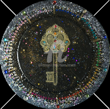 Peinture intitulée "Clé du bonheur" par Mona Bessaa, Œuvre d'art originale, Acrylique