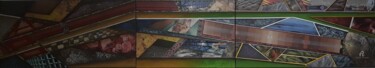 Malerei mit dem Titel "Triptyque" von Marina Argentini, Original-Kunstwerk, Acryl