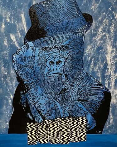 Painting titled "ALL IN" by Lionel Cohen, Original Artwork, Acrylic