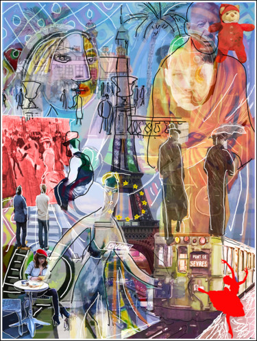 Arts numériques intitulée "PONT DE SÈVRES" par Jean Mirre, Œuvre d'art originale