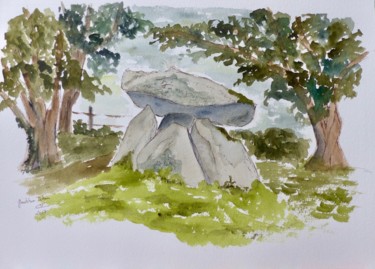 绘画 标题为“The Galstown Dolmen” 由Véronique Crombé, 原创艺术品, 水彩