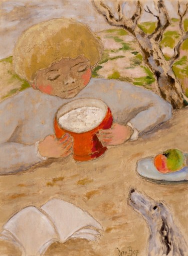 L'enfant au bol rouge