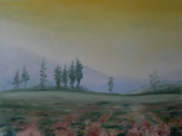 "Mountains in the mist" Peinture intitulée ""Mountains in the m…" par Andrei Klenov, Œuvre d'art originale, Huile