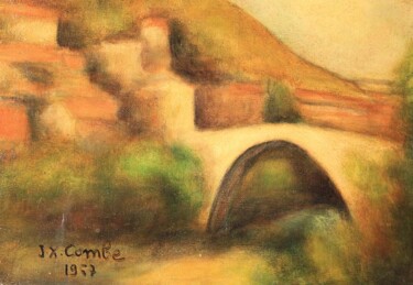绘画 标题为“" Pont de Nyons "” 由Jean Xavier Combe, 原创艺术品, 油 安装在木质担架架上
