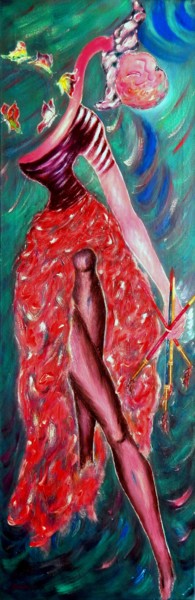绘画 标题为“Waiting for the Rai…” 由Lorenzina B, 原创艺术品, 丙烯