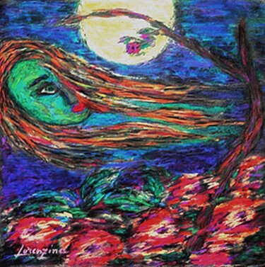 Pintura intitulada "Looking for Love th…" por Lorenzina B, Obras de arte originais, Pastel