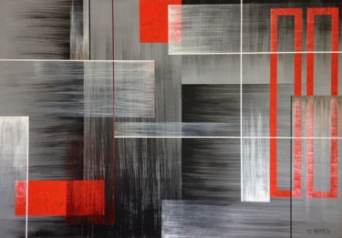 Peinture intitulée "Volcan" par Pascal Brel, Œuvre d'art originale, Acrylique Monté sur Panneau de bois