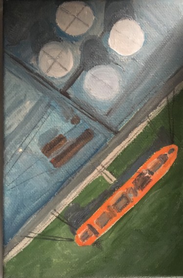 Vue aérienne LH the earth 绘画 标题为“Vue aérienne LH the…” 由Mickael Philippe, 原创艺术品, 丙烯