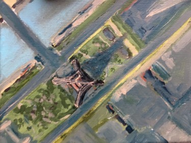 Peinture intitulée "View earth Paris To…" par Mickael Philippe, Œuvre d'art originale, Acrylique