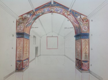 Malerei mit dem Titel "Projet decor pour c…" von Philippe Metaireau, Original-Kunstwerk