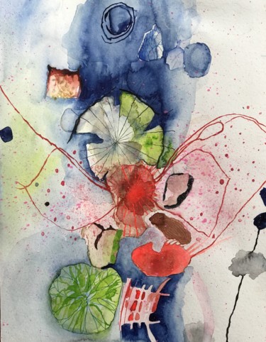 Painting titled "CREEPING CHARLIE" by Rebecca De Figueiredo, Original Artwork, Acrylic