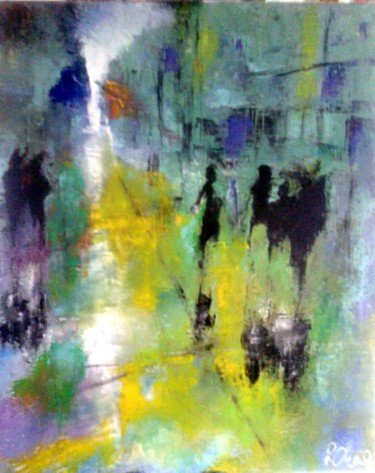 绘画 标题为“Avenue de Hambourg” 由Robert Charles, 原创艺术品, 油 安装在木质担架架上