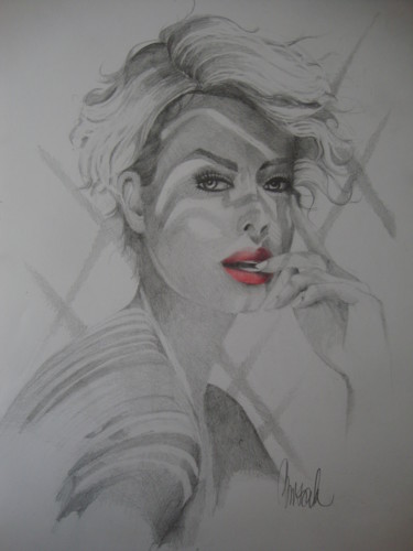 Dibujo titulada "NATASHA" por Sonja Brzak, Obra de arte original, Lápiz