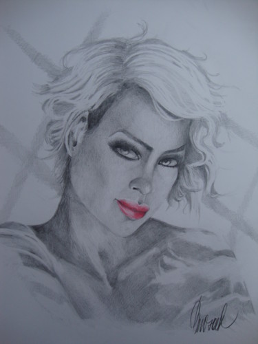 Desenho intitulada "NATASHA II" por Sonja Brzak, Obras de arte originais, Lápis