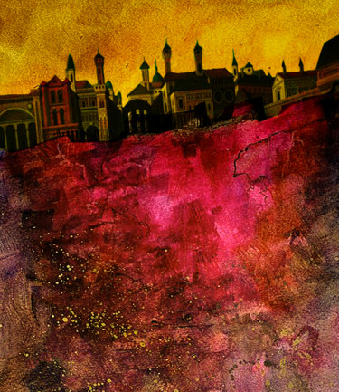 Pintura titulada "Cliffs of Dover" por Dodi Ballada, Obra de arte original, Acrílico