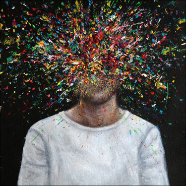 Peinture intitulée "Présence-Portrait 01" par Isabelle I, Œuvre d'art originale, Huile