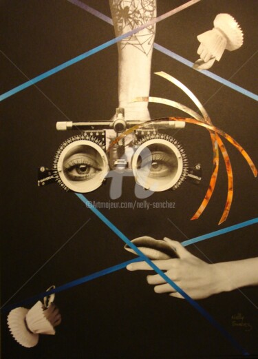 Collages intitulée "Couple fig.2" par Nelly Sanchez, Œuvre d'art originale