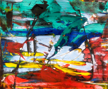 Painting titled "Fear into Courage T…" by Dmitri Matkovsky, Original Artwork, Acrylic