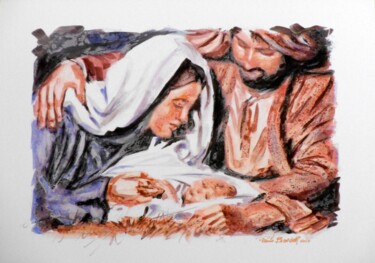 Pittura intitolato "NATIVITA' 9 - 517.j…" da Paolo Benedetti, Opera d'arte originale
