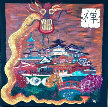 Peinture intitulée "Zen" par Isabelle Barataud, Œuvre d'art originale, Huile
