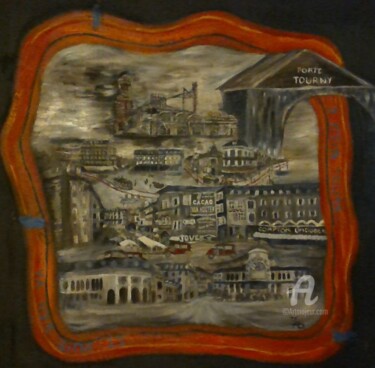 Peinture intitulée "Limoges, l'homme-bl…" par Isabelle Barataud, Œuvre d'art originale, Huile