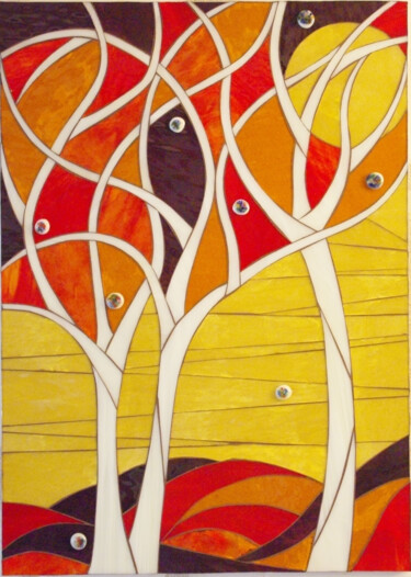 Sculpture titled "LIANESCENCES" by Corinne Lelaumier, Original Artwork, Glass