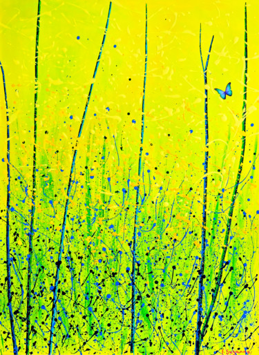 Peinture intitulée "Le Rêve du Papillon…" par Françoise Suzanne, Œuvre d'art originale, Acrylique