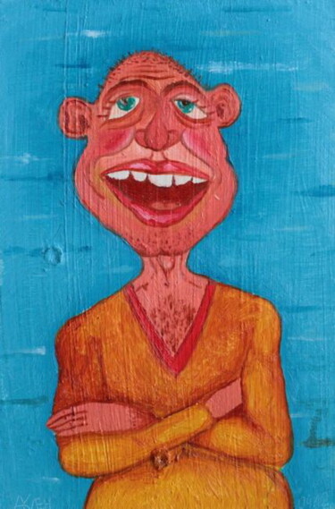 Funny dude Peinture intitulée "Funny dude" par Andrei Klenov, Œuvre d'art originale, Huile