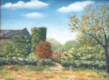 Peinture intitulée "Vieille tour au pri…" par Lou Streel, Œuvre d'art originale, Huile